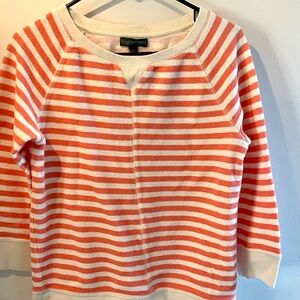 Polo Ralph Lauren Orange and White Striped Sweater